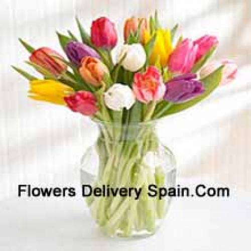 Beautiful Assorted Tulips in Vase